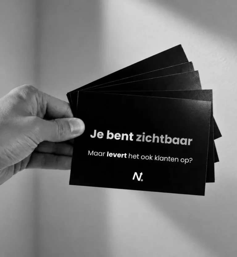 Kaartjes van Nuzichtbaar met de tekst Je bent zichtbaar